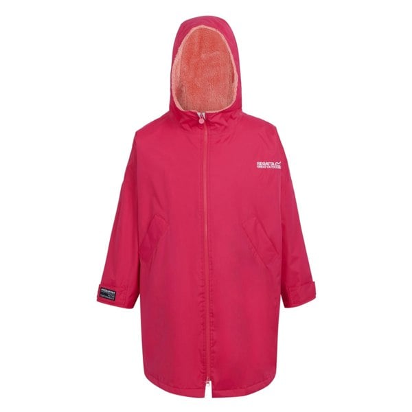 Regatta Childrens/Kids Changing Robe - Pink Potion/Pink Shell