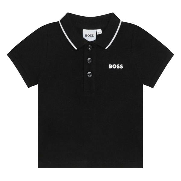 Boss Baby Boys Cotton Polo Shirt - Black - 