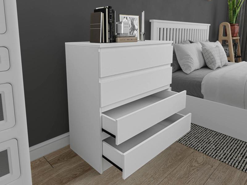 Flair Toivo Chest Of 4 Drawers White