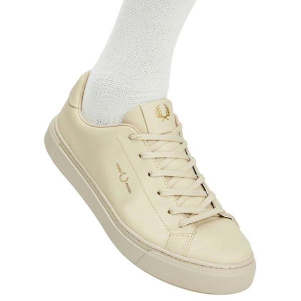 Fred Perry B71 Leather Oatmeal Trainers UK 6.5