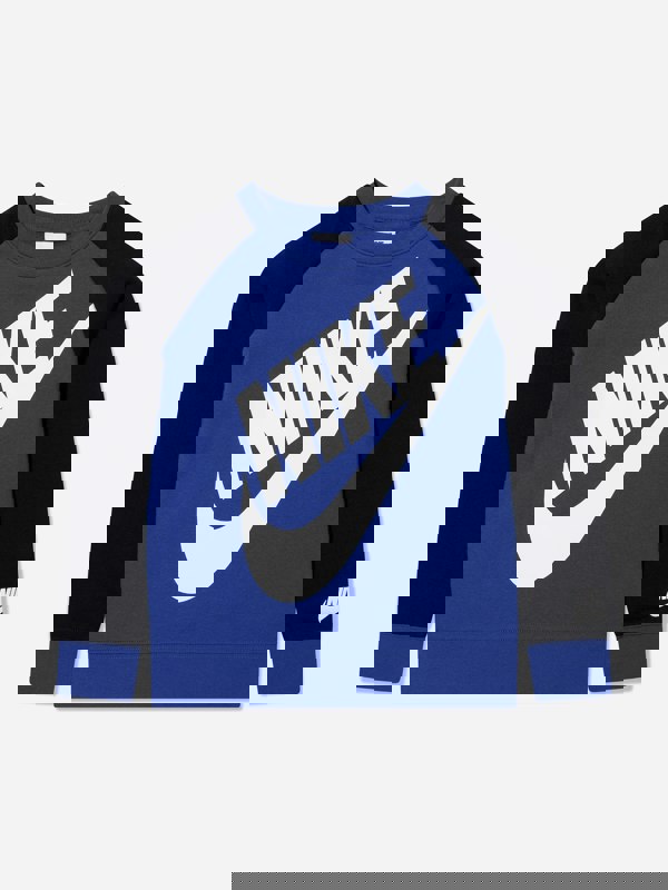 Nike Boys Oversized Futura Crew Tracksuit in Blue