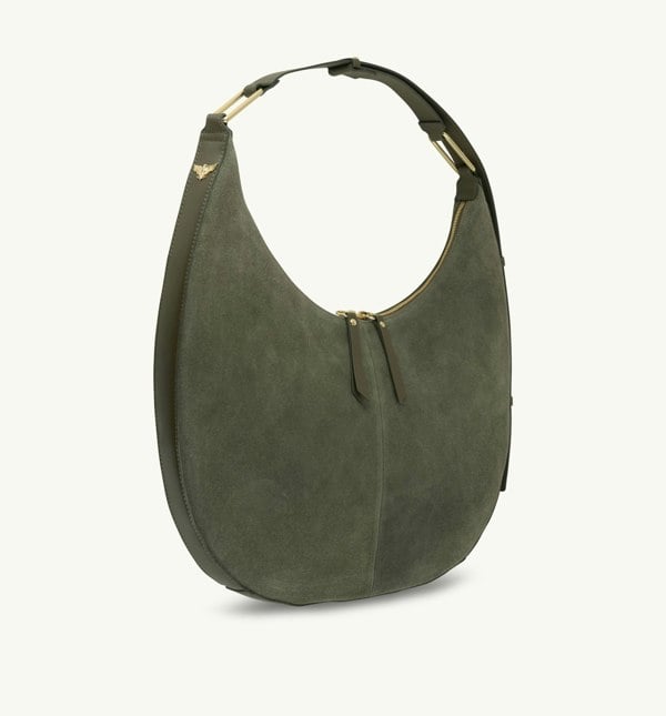 Apatchy London The Nora Suede Bag - Olive