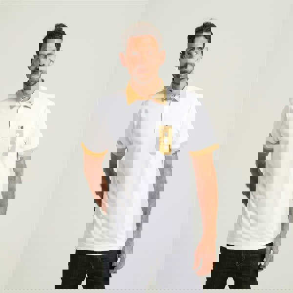 Gabicci G52X07 Mens Short Sleeve Plated Jersey Polo Shirt Gabicci Classic - WHITE