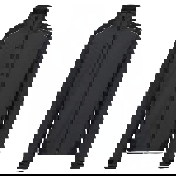 Regatta Mens Sandstorm Workwear Softshell Jacket - Seal Grey/Black