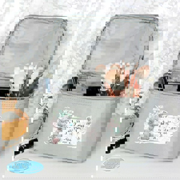 Personalised Memento Company Personalised Me to You Floral Grey Toiletry Bag