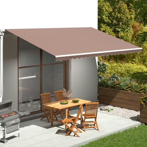 Berkfield Replacement Fabric for Awning Brown 5x3 m
