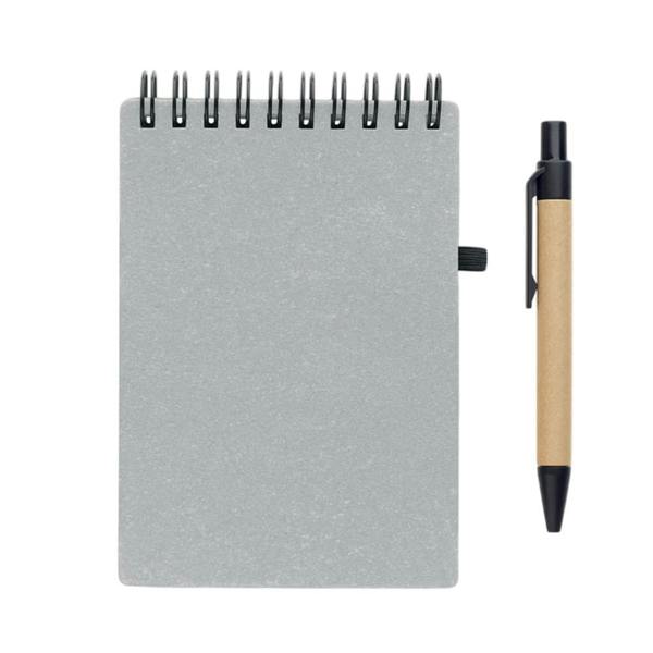 MidOcean Notie Recycled Notebook with Pen - Grey - 