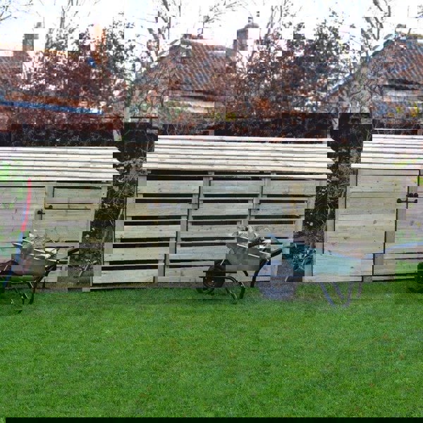 Giant Layzee log store with kindling shelf & Door options, tanalised timber, two sizes