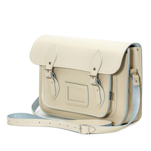 Zatchels Handmade Leather Satchel - Pastel Cream