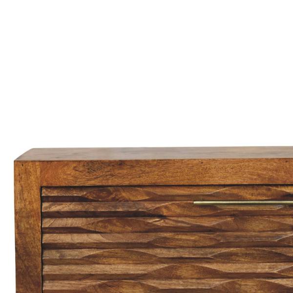 Artisan Furniture Solid Wood Amber Wavefront Cabinet