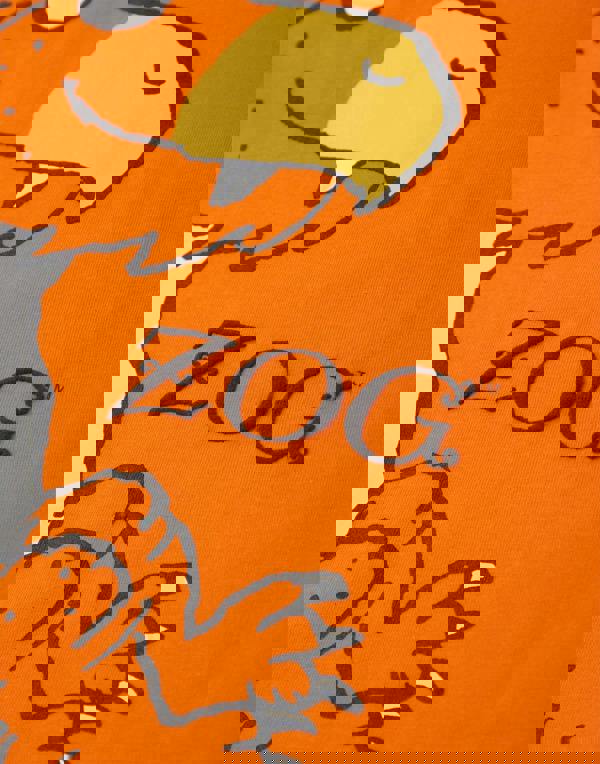 Gruffalo & Friends Zog Unisex Kids Orange Big Face Short Sleeved T-Shirt