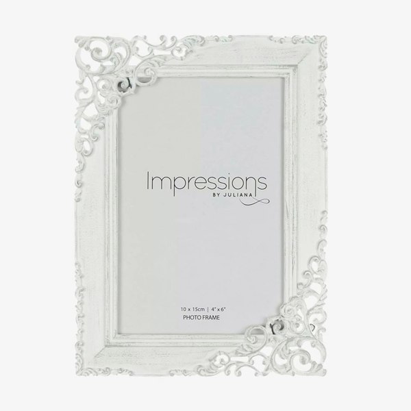T. H. Baker Impressions Cream Metal 4x6 Inch Photo Frame FS18546