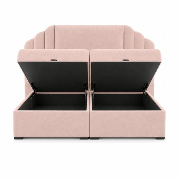 Great British Beds London Divan Ottoman Bed - Pink Plush