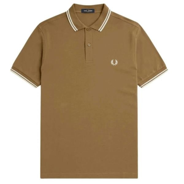 Fred Perry Twin Tipped Shaded Stone Polo Shirt XS