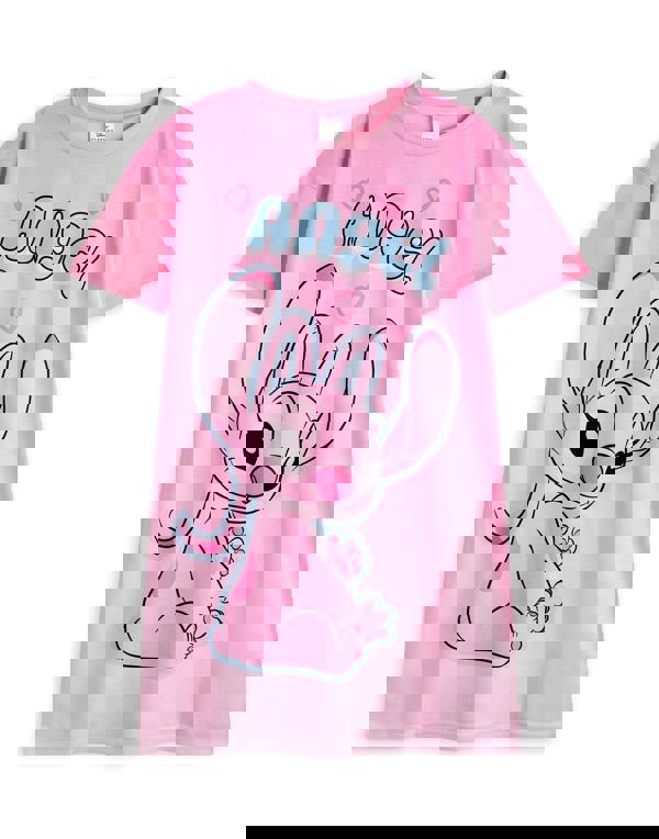 Disney Girls Multicoloured Stitch & Angel Multi-Pack of 2 Short Sleeve Nightdress