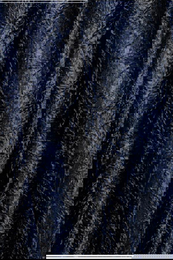 Crushed Satin Sleeveless A Line Midi Dress - Navy Blue DR4551