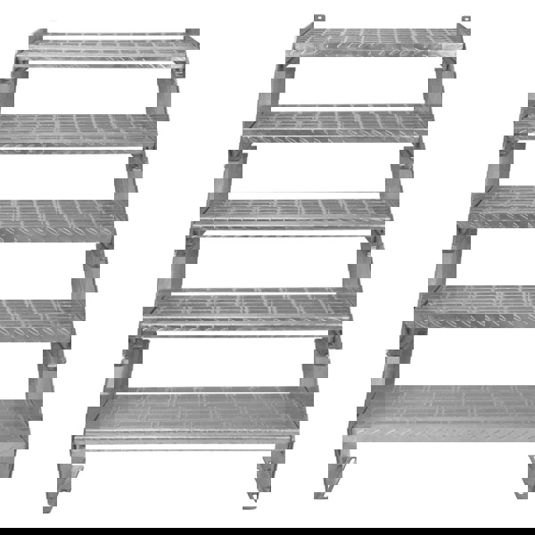 Monstershop Adjustable 5 Section Galvanised Staircase - 900mm Wide
