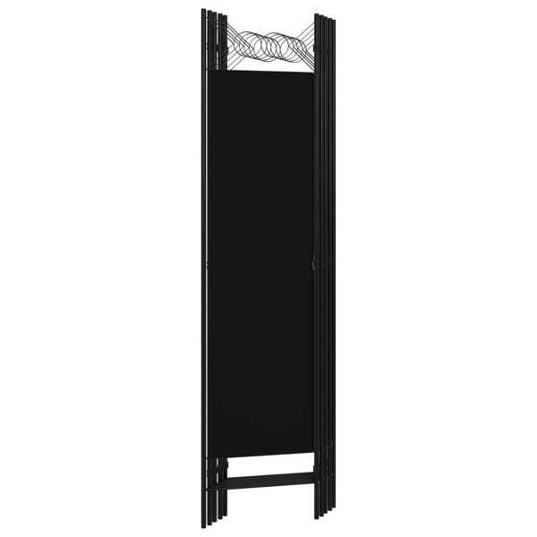 Berkfield 5-Panel Room Divider Black 200x180 cm