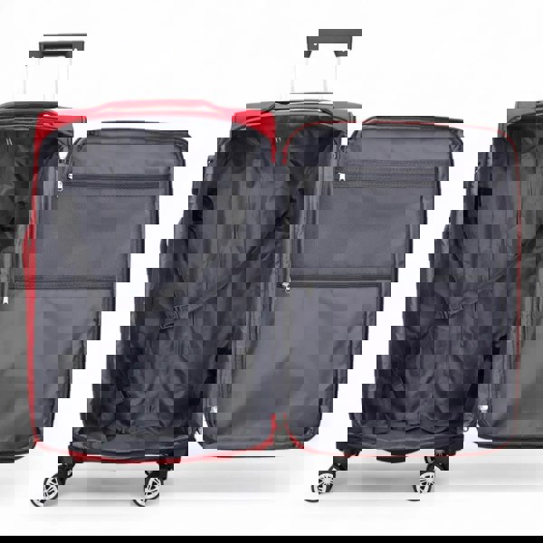 Infinity Luggage Lightweight Expandable Luggage Softshell 8 Weel Suitcase Set