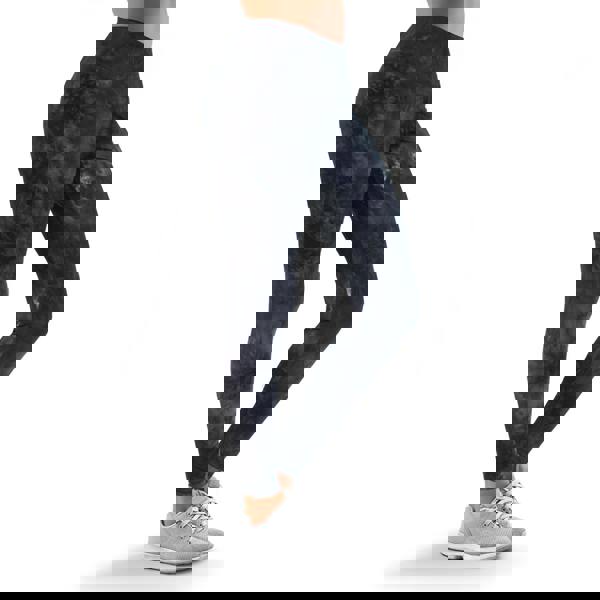 OOOOO Women's Leggings High Waist Tye Dye Stretchable Comfy Sportswear, Grey