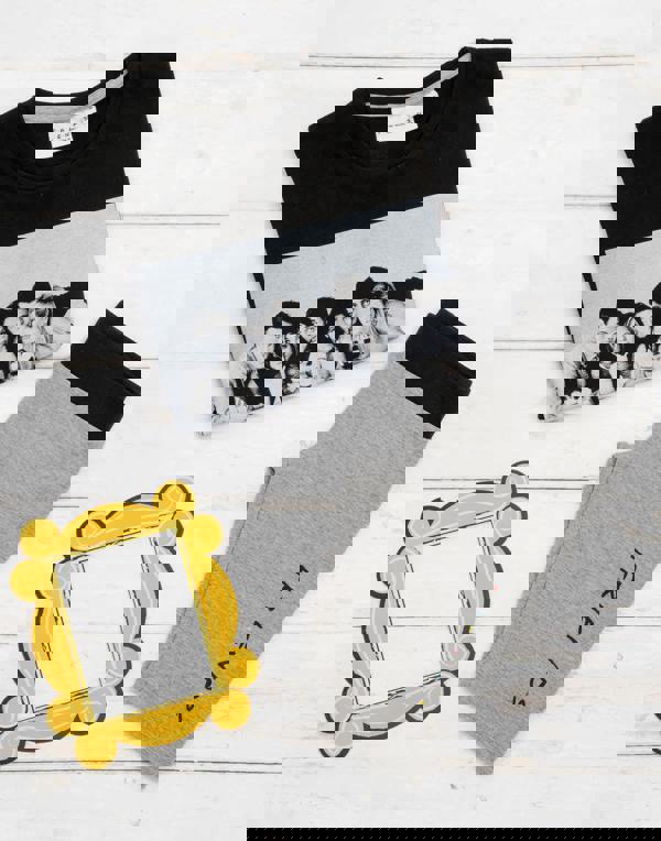 Friends Girls Black Short Sleeve Cycling Short Pyjama Set