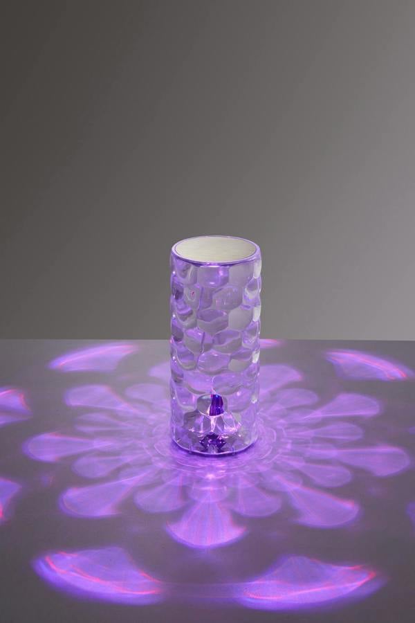 Living and Home Crystal Diamond RGB LED Table Lamp with Remote Control