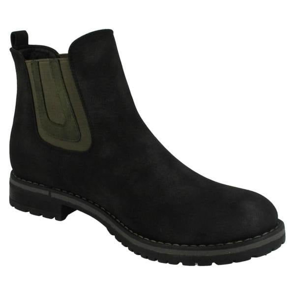 Down to Earth Ladies Down To Earth Flat Chelsea Ankle Boots