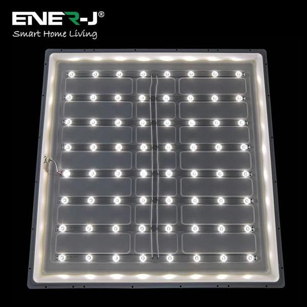 ENER-J Backlit LED Panel 40W, 60x60cms, TPA Diffuser, Premium Range, Surface Mounting Frames, 4000 Lumens 4000K | Pack of 6