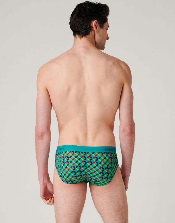 British Boxers Men's Bamboo Briefs - Geo Flash