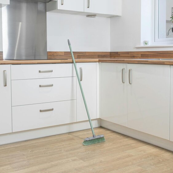 JVL Angled Sweeping Brush With Soft Bristles - Green