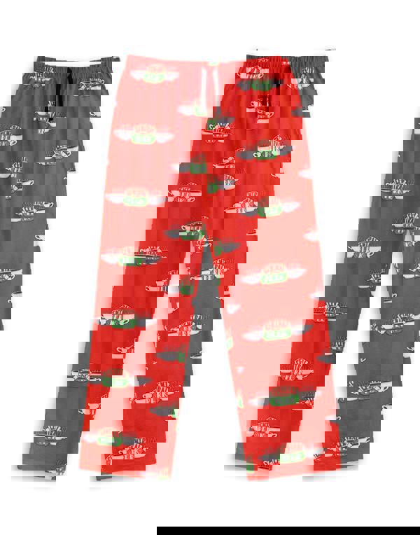 Friends Womens Grey Logo Short Sleeve Long Leg Pyjama Set