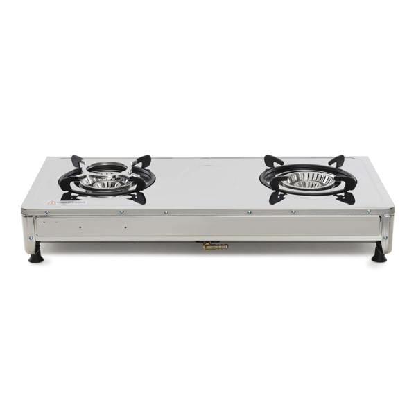 Double burner gas stove back