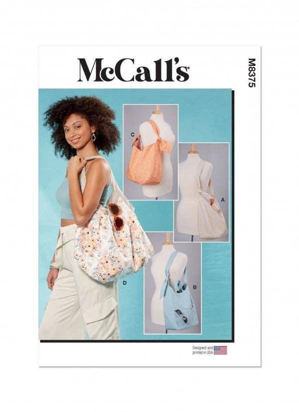 McCalls 8375 Paper Sewing Pattern – Bag, Size One Size, Easy