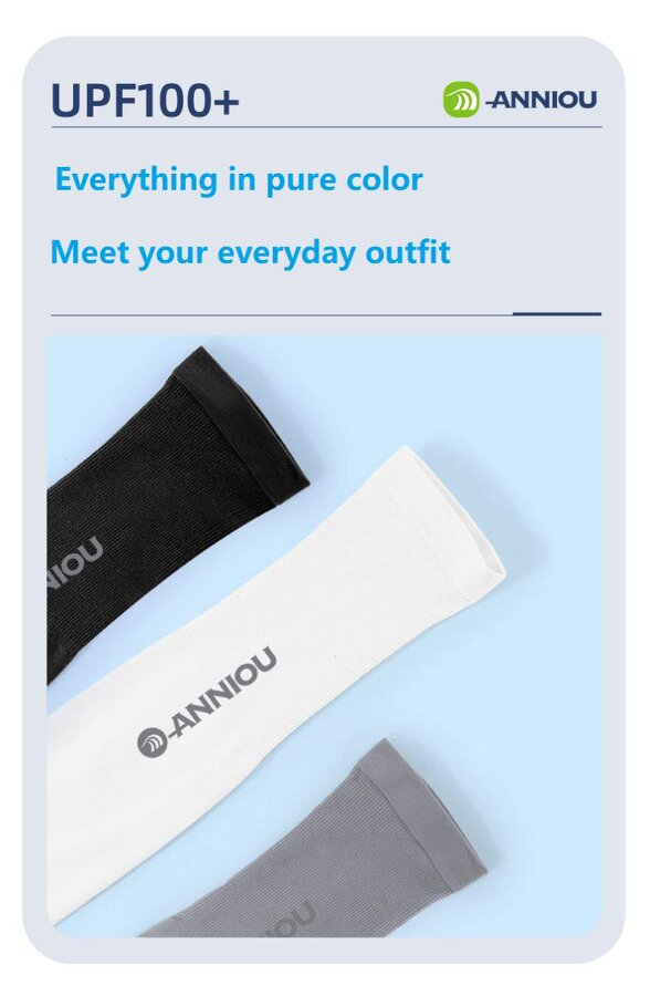 Anniou Wholesale Antibacterial Uv Knitted Arm Sleeves