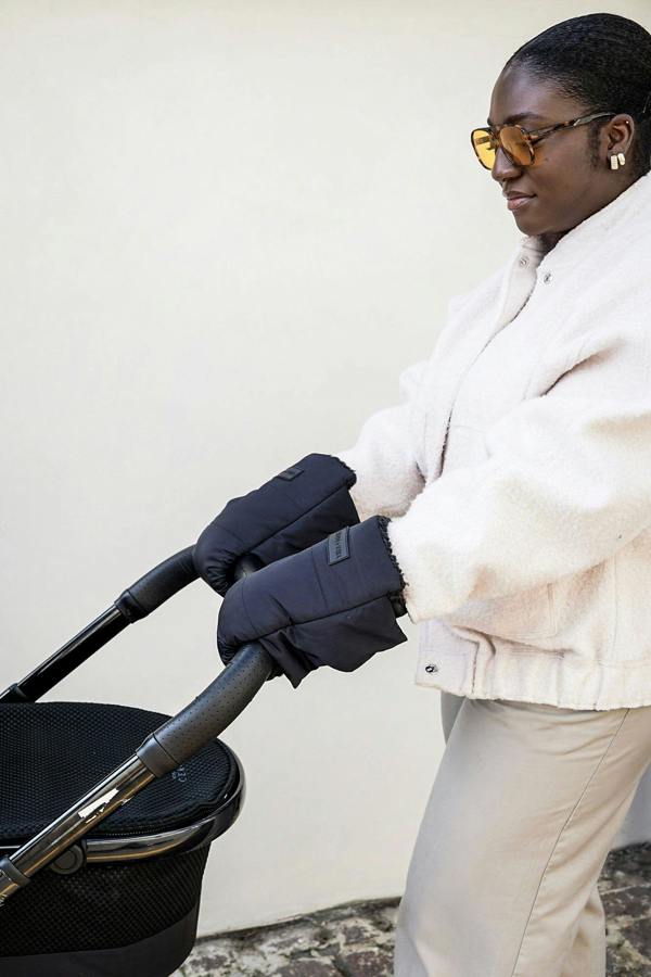 Tiba + Marl Universal Buggy Handmitts Black Quilted