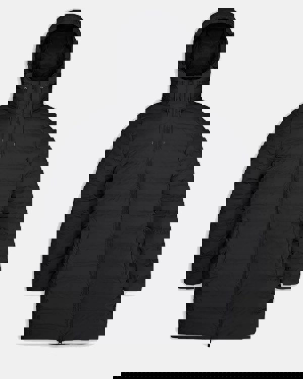 Rains Lohja Womens Long Puffer Curve Jacket  - 01 Black