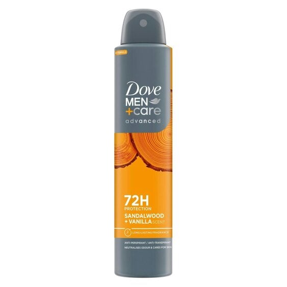 Dove Men+Care AntiPerspirant Deodorant Spray Sandalwood + Vanilla, 18x200ml