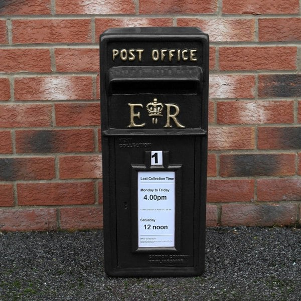 Monstershop Black Royal Mail Post Box