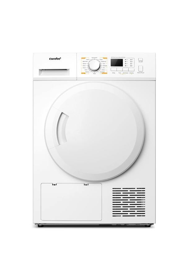 8kg Anti-Crease Heat Pump Tumble Dryer with 16 Settings, Bidirectional Rotating Drum - Anti-Tangle, 3 Drying Levels