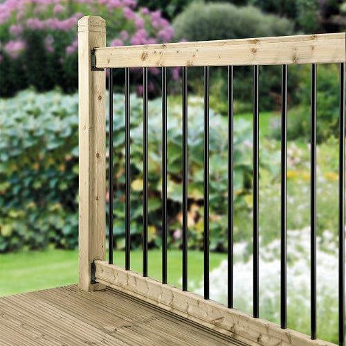 Cheshire Mouldings Iron Balustrade Kit Pre-drilled Rail (T) 36mm (W) 84mm (L) 1.8m - Pack of 2