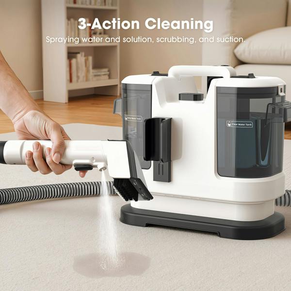 Dragodirect Portable Spot Cleaner 15000Pa with Clean & Waste Water Tanks