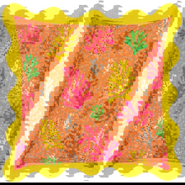 Furn Scalloped Coral Cushion Cover - Citronelle