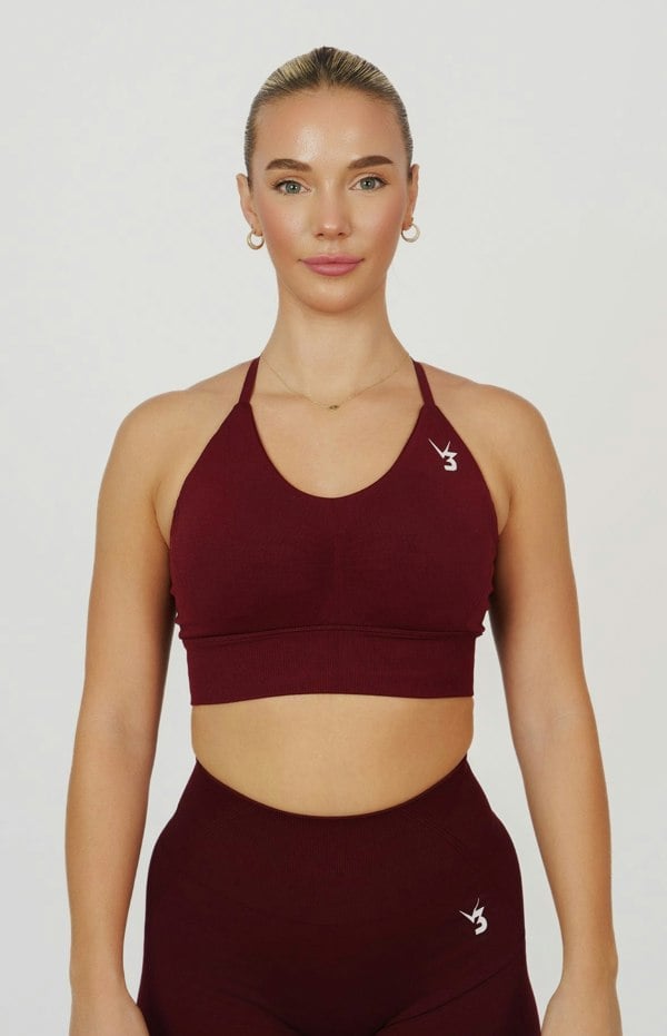 V3 Apparel Tempo Seamless Multi-Way Sports Bra - Pomegranate Red