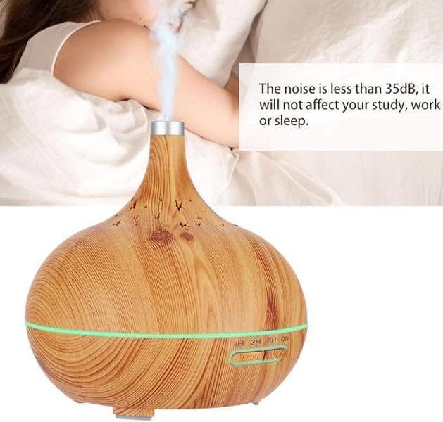 Dragodirect 500ml Aromatherapy Diffuser Essential Oil Humidifier with 7 LED Colorful Light for Relaxation & Wellness