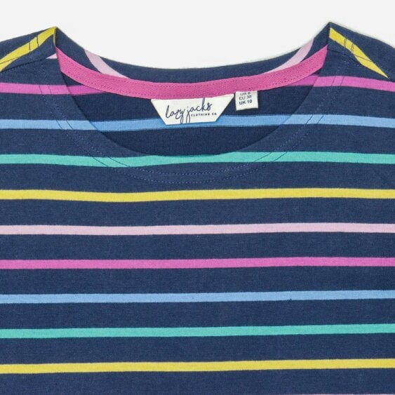 Lazy Jacks LJ97M - Long Sleeve Striped Breton - Twilight Colours
