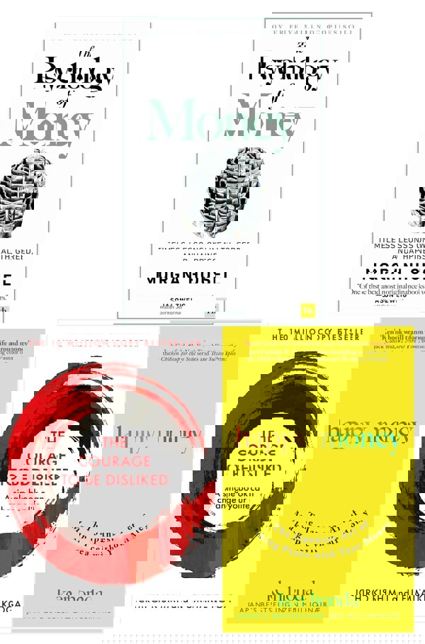 Happy Money, The Courage to be Disliked and Psychology of Money 3 Books Collection Set