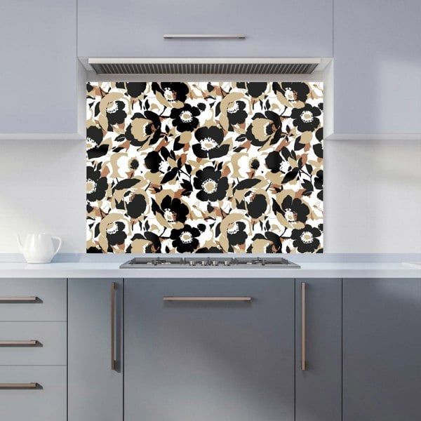 Warren Reed - Designer Modern Flower Pattern Kitchen Splashback