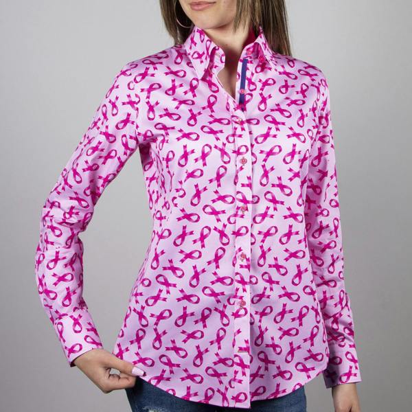 CANCER RIBBON WOMENS SHIRT - Premium Men's Patterned Shirt by Claudio Lugli | Bold Design, Tailored Fit, Best Printed Shirts