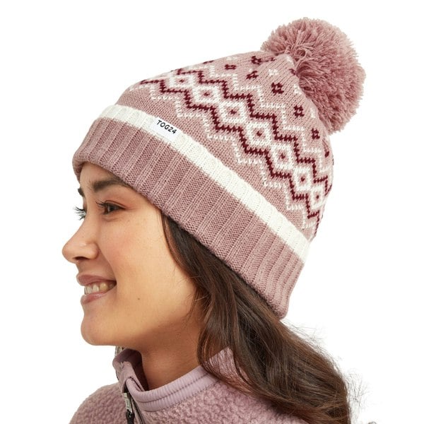 TOG24 Unisex Adult Cawley Knitted Beanie - Faded Pink