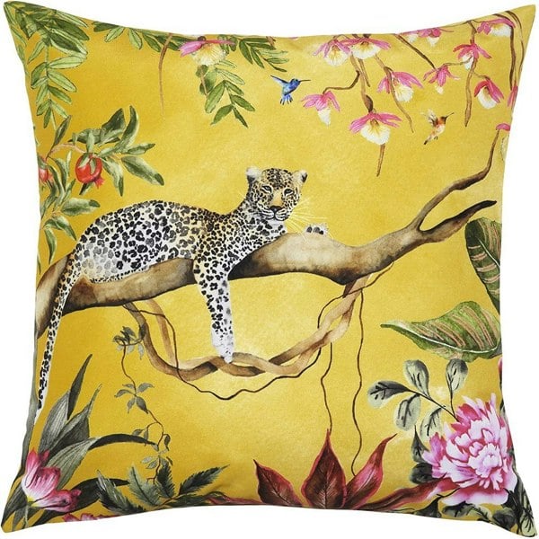 Evans Lichfield Leopard Outdoor Cushion Cover - Gold